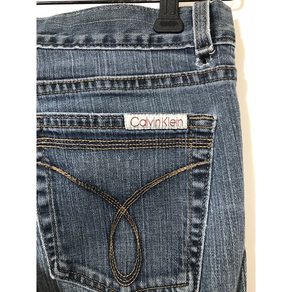Calvin Klein Jeans Womens 8 Bootcut Stretch Lean Boot Blue Denim Pants Cotton - Picture 9 of 10